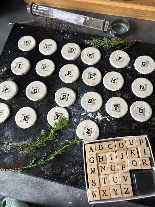 Clay Initial Ornament
